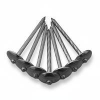 Clous de toiture 4,0 mm x 75 mm avec rondelle EPDM, clous de toiture galvanisés à tête parapluie avec rondelle, clous de toiture torsadés pour toiture ondulée