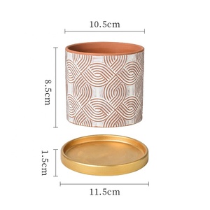 <span class=keywords><strong>Maceta</strong></span> de terracota decorativa para interiores, <span class=keywords><strong>maceta</strong></span> en relieve, cilindro creativo, decoración de balcón para el hogar, macetas de bonsái - Product Image 6