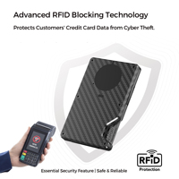 Tarjetero Metálico Antirrobo RFID Directo de Fábrica, Minimalista, para Bolsillo Frontal, Billetera Inteligente con Logotipo Personalizado
