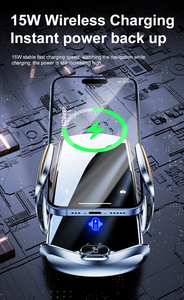 新製品 自動検知 磁気充電 車載スマホホルダー 15W ワイヤレス ダッシュボード用 ポータブル 角度調整機能付き - Product Image 5