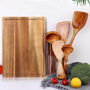 Planche à découper en bois de haute qualité personnalisée avec gouttière, planche à découper de cuisine <span class=keywords><strong>pour</strong></span> la viande et le fromage - Product Image 4