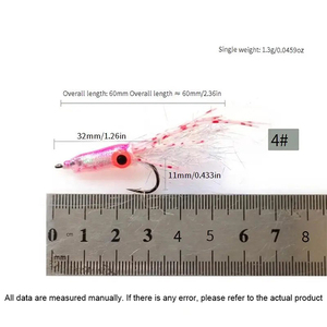 Ojos luminosos 3D 60mm/1,3G pequeña mosca de calamar patas de goma artificiales Flash oropel Streamer moscas trucha lubina agua salada - Product Image 2