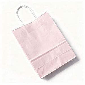 Sacs en papier kraft recyclables KM avec votre propre logo, petit sac en papier avec poignée - Product Image 3