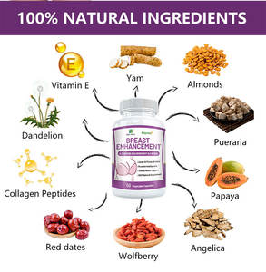 Cápsulas para el Aumento de Senos, Reafirmantes y Levantadoras Naturales a Base de Plantas, Soporte Premium para el Contorno Corporal Femenino, Suplementos Herbales en Cápsulas - Product Image 3