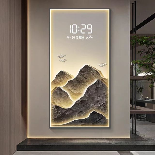 Modern Luxury Led Digital Electronic Clock Wall Decoration Painting Corridor Corridor Clock Living Room Home  Painting