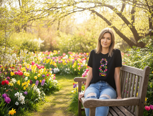 Maglietta per la festa della donna del 8 marzo, t-shirt femminista con stampa floreale per donna, primavera estate, vestibilità ampia casual, 100% cotone, girocollo, maniche corte - Product Image 2