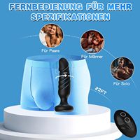 Silikon-Prostata-Stimulator Fernbedienungsvibrator Analplug für Männer und Frauen 5 Vibrationsmodi 5 Fluktuationsmodi 270g Sexspielzeug