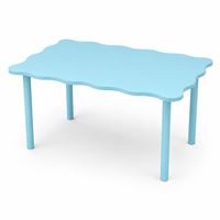 Table d'extérieur personnalisée incurvée blanche, bleue, rose, blanche pour événements et fêtes d'enfants – Prix usine