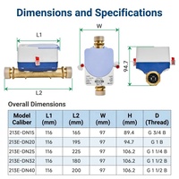 Medidor de Flujo Ultrasónico de Alta Precisión ZPMETER Modelo 213E, Medidor de Agua Inteligente LORAWAN, Sistema de Lectura Remota, Suministro de Agua para Ciudades Inteligentes
