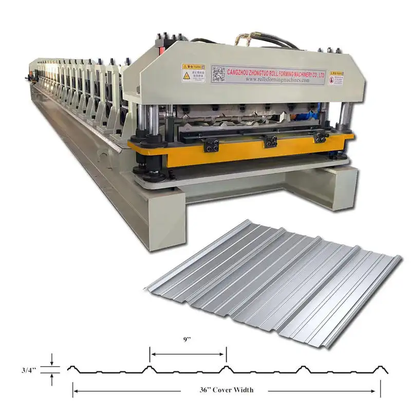 Machine de formage de rouleaux monocouche Offre Spéciale aux États-Unis Machine de fabrication de tuiles à nervures maximales pour panneaux agricoles Machine pour toitures en métal