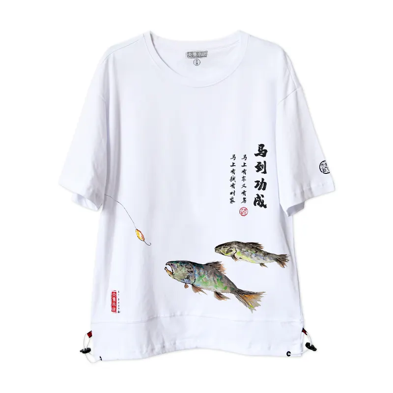 iLure OEM T Shirt Oversize Men Women O Neck Cloth Summer 3D Fishing Print Short Sleeve Shirts Comfortable Wear Angling Gears