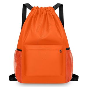 <b>Drawstring</b> <b>Backpack</b> Sports Outdoor Bag 20L Waterproof Large Capacity Gym Travel Bag Unisex Solid Color - Product Image 5