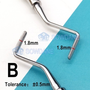 Juego de Periótomos Dentales, Separador de Encías con Dientes de Sierra para Contorneado y Colocación, Herramientas Quirúrgicas Periodontales para Elevación de Perióstico - Product Image 5
