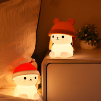 Lampada da Notte USB in Silicone per Bambini, Mini Lampada LED Ricaricabile da Scrivania, Portatile con Controllo Touch per Cameretta