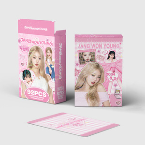 92 unids/set KPOP IVE <span class=keywords><strong>Wonyoung</strong></span> Personal Lomo tarjetas pegatinas dos lados Ins postal lindo Selfie Photocards DIY calcomanía Fans colección - Product Image 6