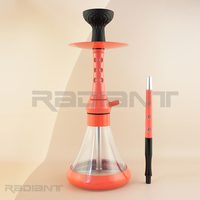 Chicha arabe moderne en métal à tube unique avec foyer fileté, ensemble complet avec tous les accessoires, prix de gros usine
