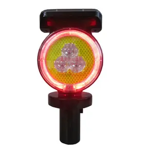 Manufacturer Price Aviation Obstruction Lights Solar Flashing Traffic Signal For Roadway Rechargeable Traffic Warning Light