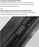 Porte d'entrée battante de sécurité blindée de luxe personnalisée, moderne, à rupture de pont thermique, insonorisée, en alliage d'aluminium