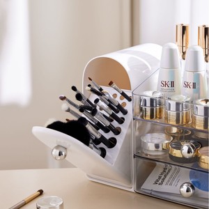 Cosmetic Storage Box With Drawers Moonlight White Athens Black Makeup Organizer For Skincare And Brushes - Product Image 4