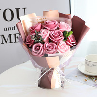 2025 populaire fête des mères romantique à la main savon fleur Rose Bouquet meilleur cadeau pour la mère