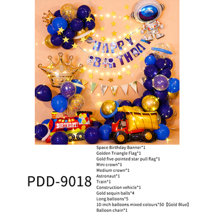Striscione di <span class=keywords><strong>Buon</strong></span> <span class=keywords><strong>Compleanno</strong></span> a Tema Astronauta, Set di Palloncini in Lattice e Pellicola di Alluminio Resistenti, Decorazione da Parete per Feste di <span class=keywords><strong>Compleanno</strong></span> dei Bambini - Product Image 3