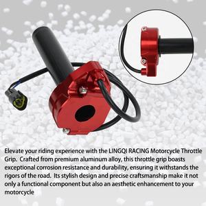 LING QI Poignée d'accélérateur en aluminium Twist <span class=keywords><strong>Action</strong></span> rapide Accélérateur à gaz avec câble pour vélo électrique Dirt Pit Bike électrique - Product Image 4