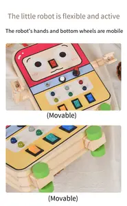 COMMIKI 6 Months Baby Sensory Toys Stem Toy Robots Technology Educational Circuit Board LED Lights Power Robot Busy Board