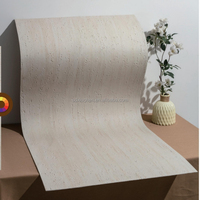 Panneaux de revêtement intérieur souples Mcm Conception de mur extérieur Imperméable au feu Pierre artificielle flexible Panneau mural en travertin Mcm