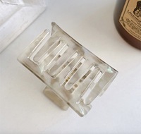 Barrette à cheveux en acrylique de haute qualité, petite, 5 cm, décorative, carrée, en acétate imitation écaille de tortue, barrette à cheveux en feutre imitation écaille