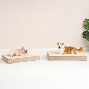 Washable Orthopedic <b>Dog</b> <b>Bed</b> for Small Pets Removable Cover Square Memory Foam Luxury Solid Carton Travel All Seasons - Product Image 5