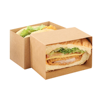 Usine personnalisée de qualité alimentaire à emporter Sandwich emballage carton boîtes de petit déjeuner jetables boîte d'emballage alimentaire