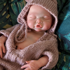 <span class=keywords><strong>Muñeca</strong></span> Bebé Reborn de <span class=keywords><strong>Silicona</strong></span> con Boca Abierta, 18 Pulgadas, Cuerpo Completo, Ponderada, Realista, Recién Nacida Dormida, Juguete de Dibujos Animados, Juguete Suave, Regalo - Product Image 4