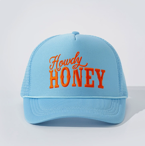 หมวกแก๊ปปักลายฮันนี่ Howdy ลดราคาสุดฮอต ระบายอากาศได้ดี สไตล์คาวบอยตะวันตก เหมาะสำหรับผู้หญิงและผู้ชาย - Product Image 1