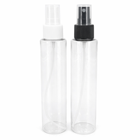Flacon pulvérisateur transparent en PET de 150 ml avec pulvérisateur à brume dorée pour nettoyant visage, flacon de luxe en plastique de 5 oz, emballage cosmétique en PET