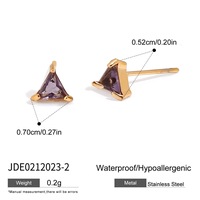 Boucles d'oreilles clous en or 18 carats pour femmes, en acier inoxydable, étanches, hypoallergéniques, avec zircon et perle, sans ternissement, cadeau pour elle