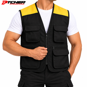 Chaleco de Topógrafo al por Mayor, Chaleco Utilitario con Múltiples Bolsillos de Almacenamiento para Trabajos de Campo de Ingeniería y Equipos - Product Image 4