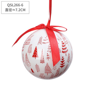 Venta caliente Bolas de Navidad Adornos de árbol de Navidad Bola de espuma de plástico personalizada con patrón Adorno de bolas colgantes de Navidad - Product Image 6