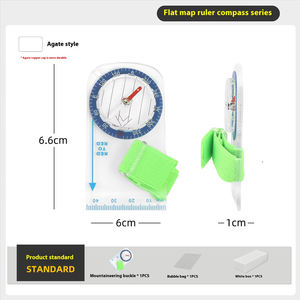 Boussole directionnelle de type pouce DC35-5A, randonnée, camping, navigation de plaisance, règle de <span class=keywords><strong>carte</strong></span> pour enfants, lecture du pointeur nord, boussole - Product Image 3