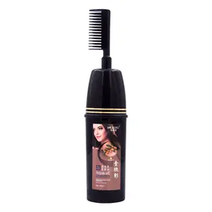 MOKERU hair color dye shampoo with comb low ammonia natural herbal extract color shampoo Light gold brown color dye