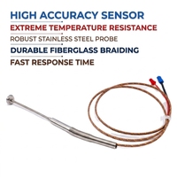 Sonda de Temperatura Industrial de Acero Inoxidable, Impermeable, Termopar, RTD, Sensor de Temperatura PT100, OEM, ODM, IP65