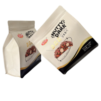 Sachet Mylar à fond plat 8 côtés, personnalisé, couleurs assorties, pour aliments pour animaux, en plastique PE, résistant à l'humidité, avec fermeture éclair, pochette autoportante pour sucre