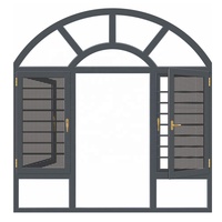 Ventana y Puerta de Aluminio con Arco de Media Luna Personalizada, Doble Acristalamiento, Vidrio Templado, Aislamiento Térmico, Eficiencia Energética
