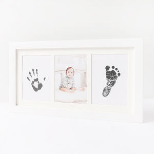 Cornice Fotografica in Legno Impermeabile per Mani e <span class=keywords><strong>Piedi</strong></span> del Neonato, Installazione da Tavolo, Forma Rettangolare - Product Image 3