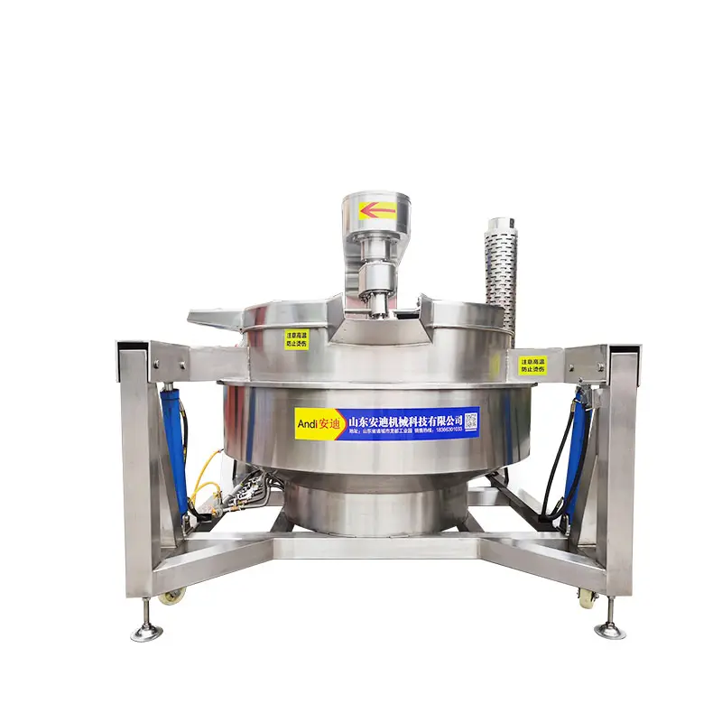 Stainless Steel New Multi-energy Heating Food Production Equipment/planet Stirring Tilting Type Wok/nut Processing Machinery