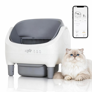 Lettiera per gatti AFP Ultra Quiet Safety Automatic Self Cleaning con controllo tramite app e Wi-Fi, toilette intelligente per gatti con parte superiore aperta per la massima comodità - Product Image 1