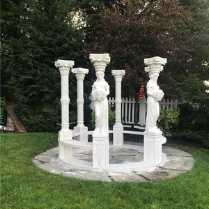 YDSTONE moderno marmo bianco statua grande uso interno per terrazza soggiorno sala da pranzo 1 anno di garanzia per tempio esterno
