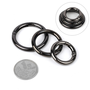 Boucles de sac à main en métal 13/<span class=keywords><strong>16</strong></span>/20/25/28/33mm ressort joint torique rond mousqueton mousqueton ressort porte-clés fermoir bijoux à bricoler soi-même sac accessoires - Product Image 5