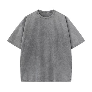 T-shirt délavé à l'acide de haute qualité 100 % coton, style streetwear, vente chaude, motif vintage, confortable, coupe oversize, t-shirt uni, vente en gros - Product Image 4