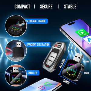 محول كاربلاي لاسلكي صغير بالجملة، طقم ترقية ذكي للوسائط المتعددة في السيارة، 3 في 1 مع أندرويد أوتو وميرورلينك - Product Image 6