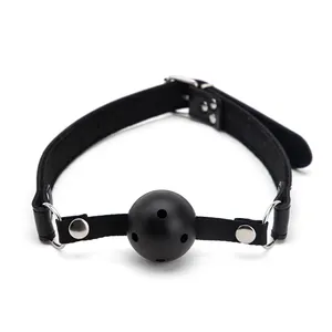 Wholesale BDSM Sex Toy Adjustable Ball Mouth Plug SM Game Play Adults Removeable Open Mouth Gag For Couple